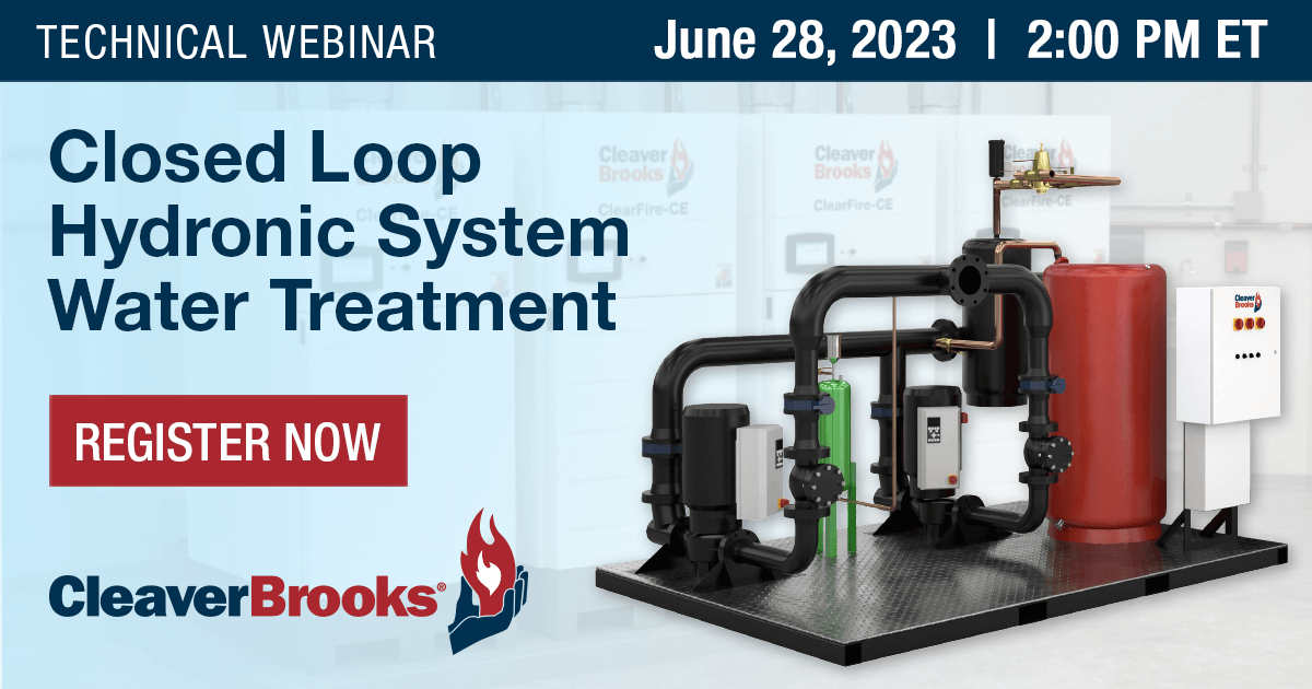 Upcoming Technical Webinar: Closed Loop Hydronic System Water Treatment