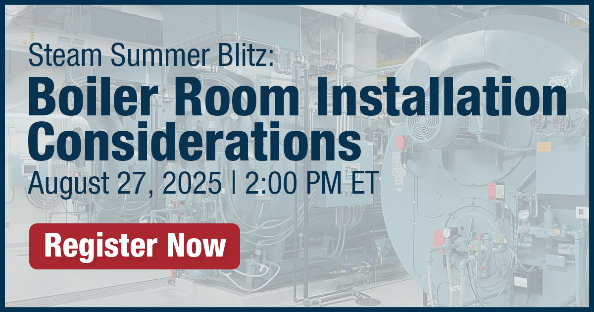On-Demand Webinar: Boiler Room Installation Considerations