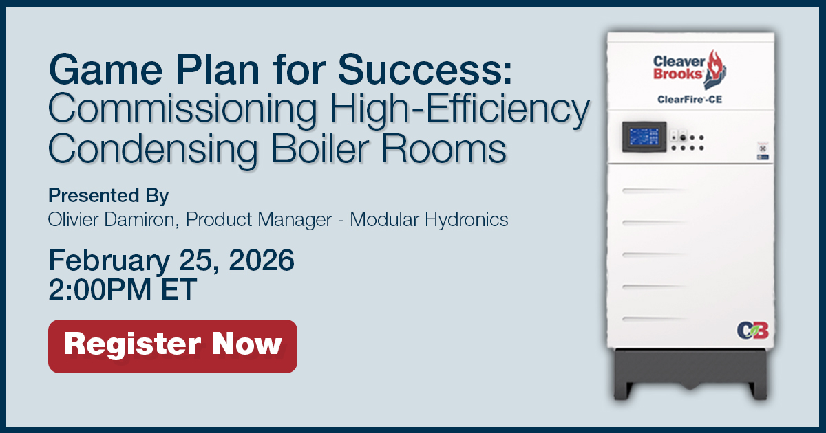 Commissioning High-Efficiency Condensing Boiler Rooms